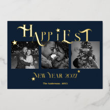 Happy New Year 2027 Gold Navy