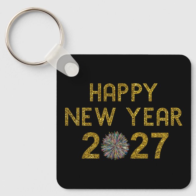 Happy New Year 2027 Keychain (Front)