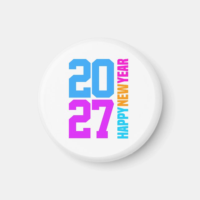 Happy New Year 2027 Magnet (Front)