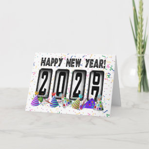 Happy New Year 2027 Odometer Holiday Card