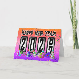 Happy New Year 2027 Odometer Holiday Card