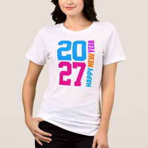 Happy New Year 2027 Tri-Blend Shirt