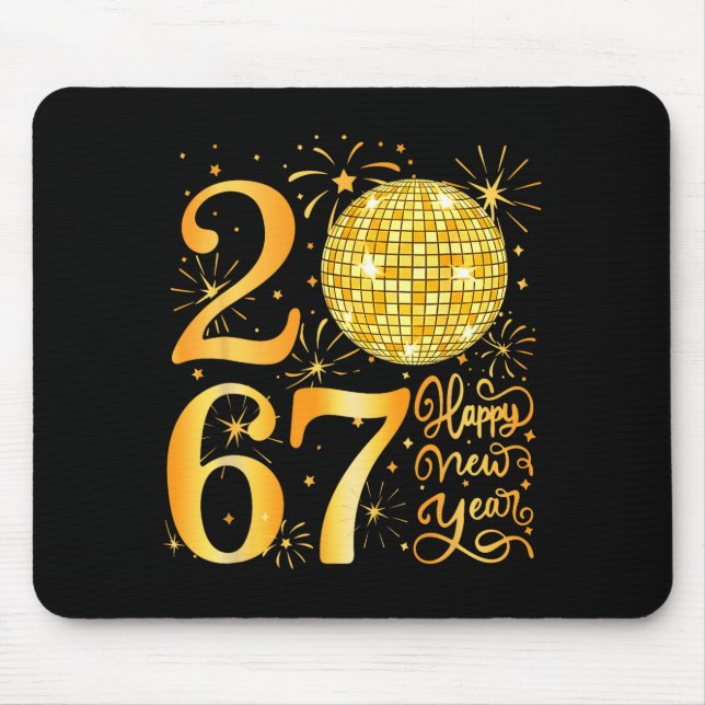 Happy New Year 2067 Funny 67 Six Seven Meme New Ye Mouse Pad (Front)