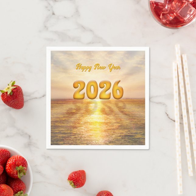 Happy New Year 20XX (customizable text) Napkin (Insitu)