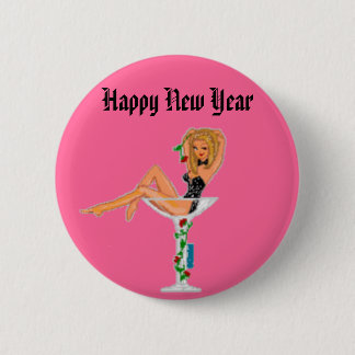 Happy New Year 2 Inch Round Button