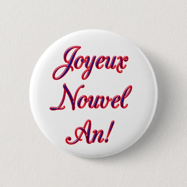 Happy New Year 2 Inch Round Button (Front)