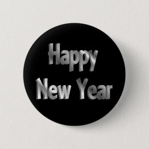happy new year 2 inch round button