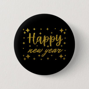 Happy New Year 2 Inch Round Button