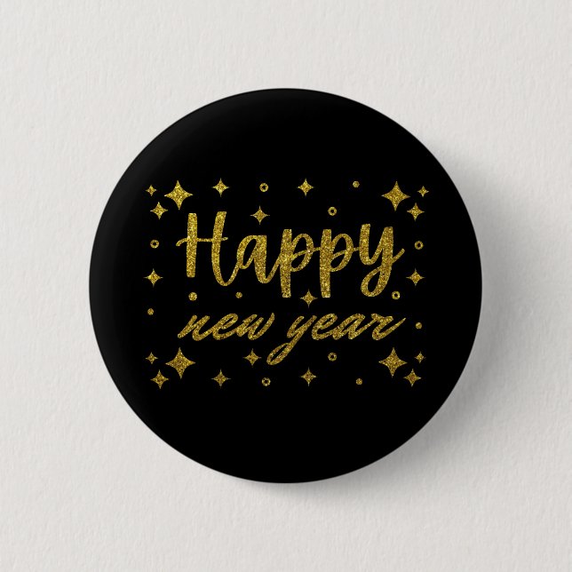 Happy New Year 2 Inch Round Button (Front)