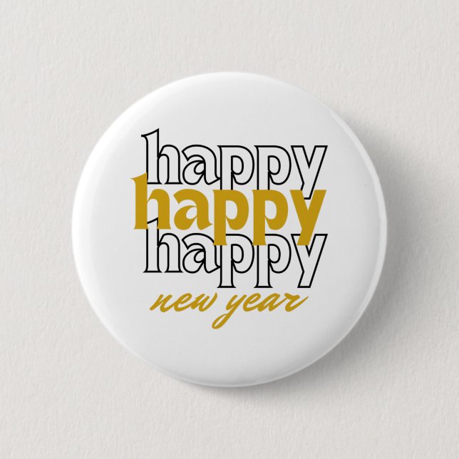 Happy New Year 2 Inch Round Button (Front)