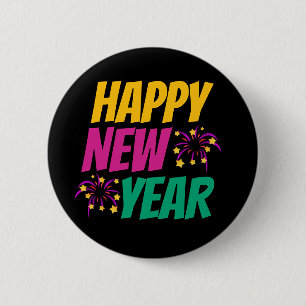 Happy New Year  2 Inch Round Button