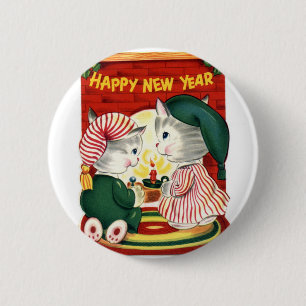 Happy New Year 2 Inch Round Button