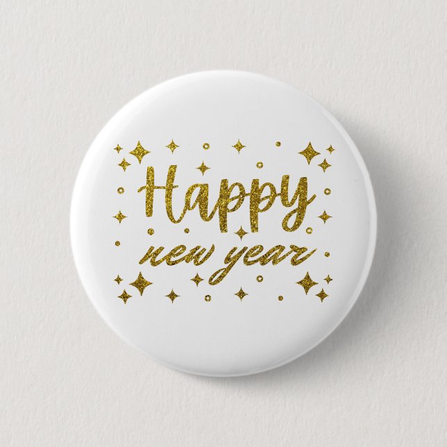 Happy New Year 2 Inch Round Button (Front)