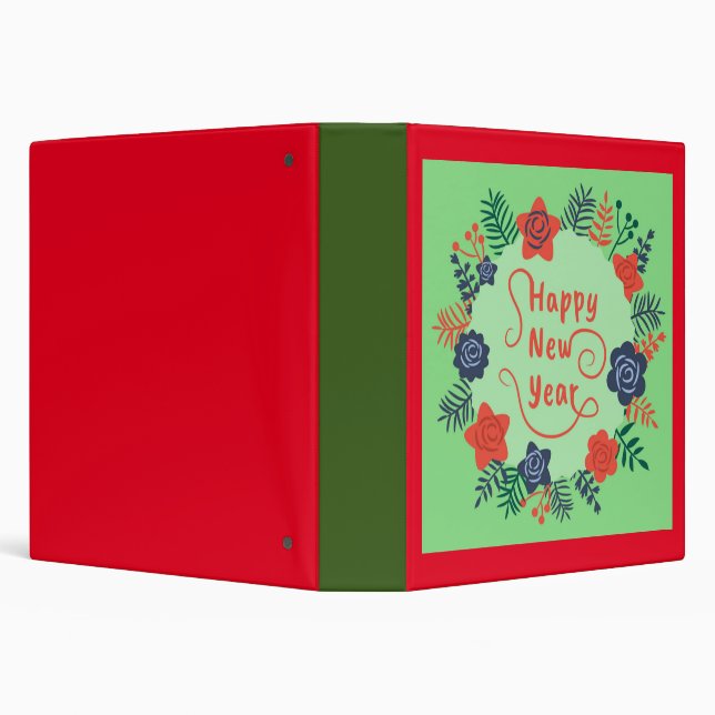 HAPPY NEW YEAR  3 RING BINDER (Background)