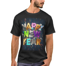 Happy New Year 3D Metallic Text – Festive Celebrat
