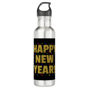 Happy New Year 710 Ml Water Bottle