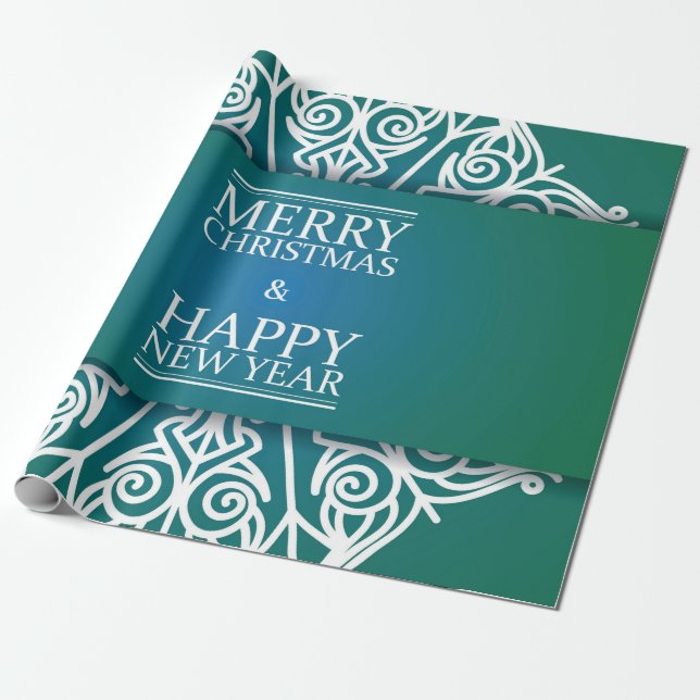 Happy new year and be blessed wrapping paper (Unrolled)