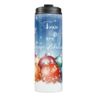 Happy New Year and Merry Christmas baubles Thermal Tumbler