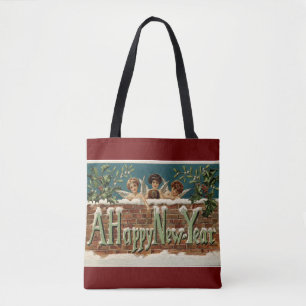 Happy New Year Angels Tote Bag