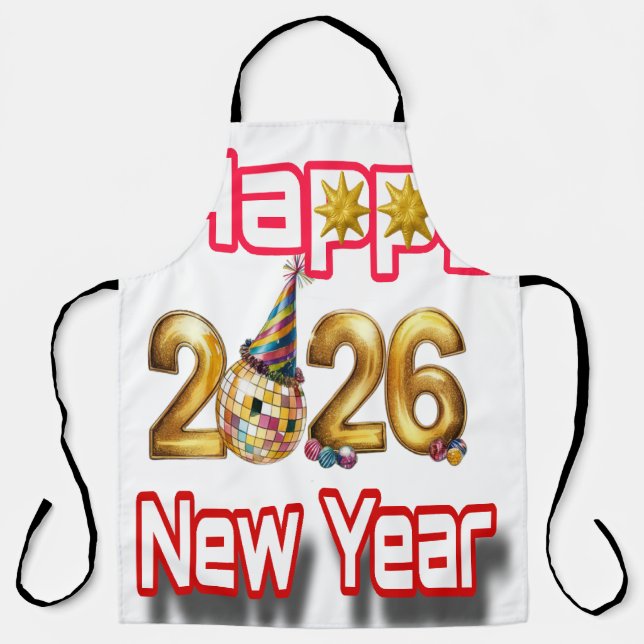Happy New year  Apron (Front)