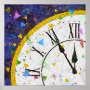 Happy New Year Backdrop Poster