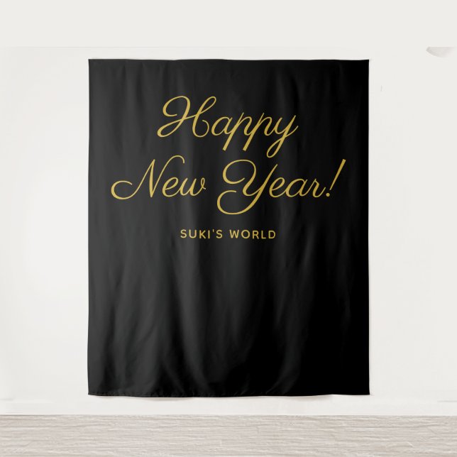 Happy New Year Backdrop Tapestry (Front)