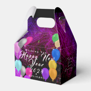 Happy New Year Balloon Favor Box