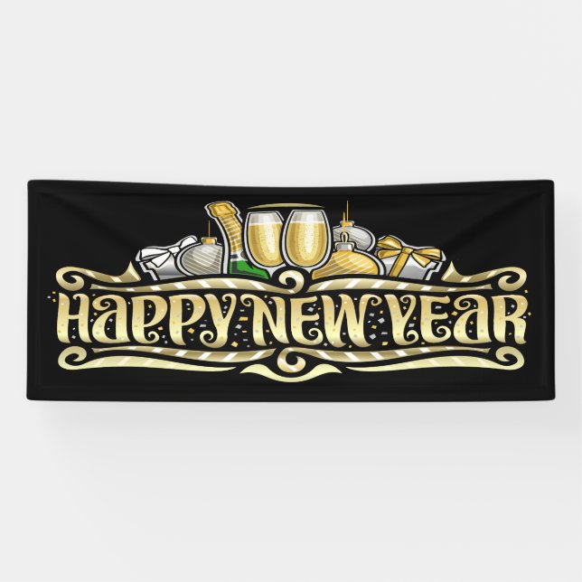 Happy New Year  Banner (Horizontal)