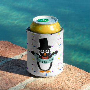 Happy New Year Banner Can Cooler