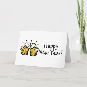 Happy New Year Beer Holiday Card