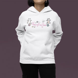 Happy New Year Between Kittens Balanced On A Yarn Hoodie