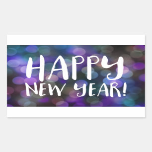 happy new year bokeh sticker