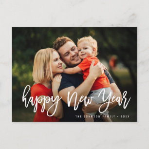 HAPPY NEW YEAR Brush script greeting card