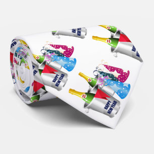 Happy New Year Bubbly Tie