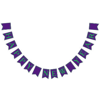 Happy New Year bunting flags by dalDesignNZ