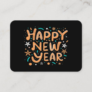 Happy New Year Business Card