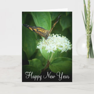 Happy New Year/ Butterfly Holiday Card