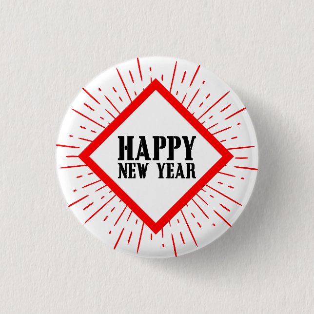 Happy New Year Button (Front)