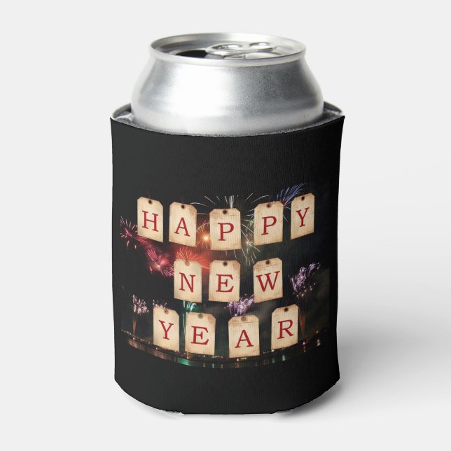 Happy New Year Can Cooler (Can Front)