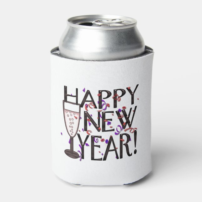 Happy New Year Can Cooler (Can Front)