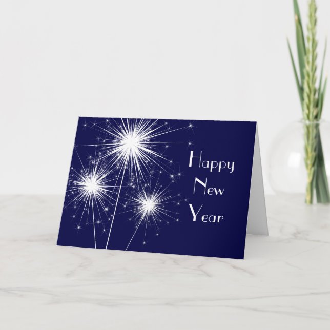 Happy New Year Card (blue) (Front)