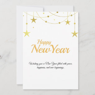 Happy New Year Card   Modern Minimal Design