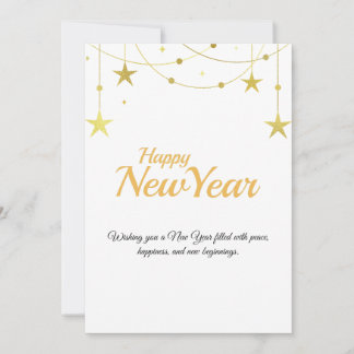 Happy New Year Card | Modern Minimal Design
