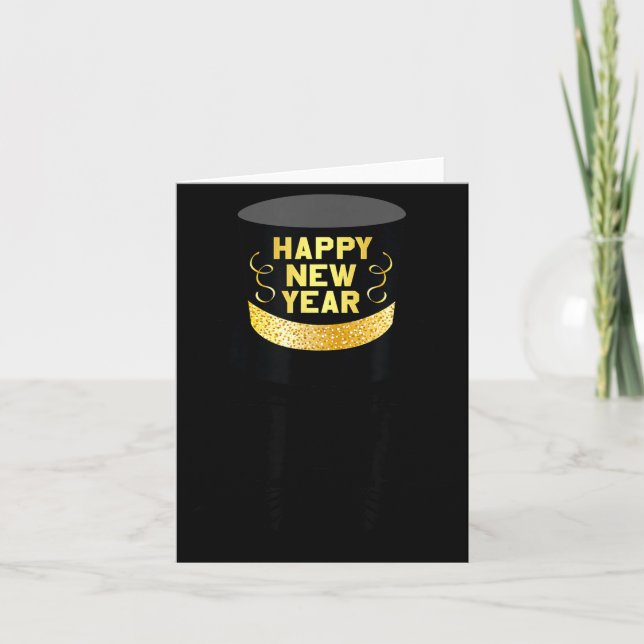 Happy New Year Cat  Card (Front)