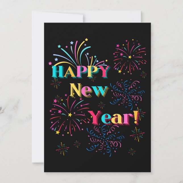Happy New Year Celebration Invitation (Front)