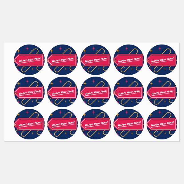 Happy New Year Celebration Sticker (Sheet)