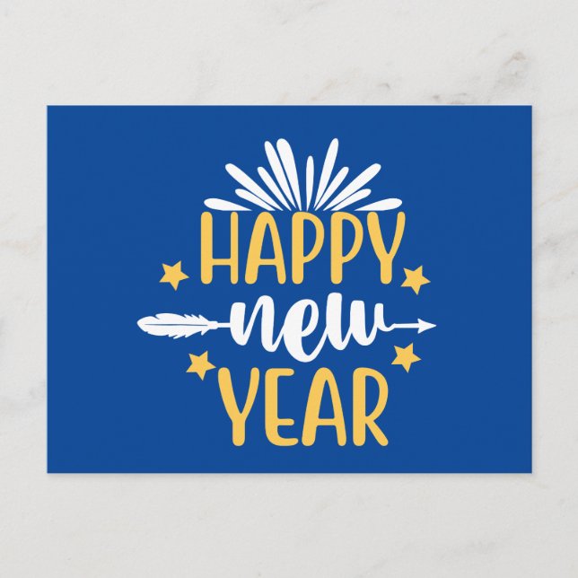 Happy New Year Celebrations Postcard (Front)