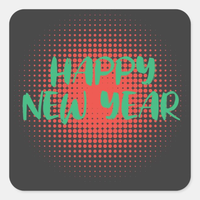 Happy New Year Celebrations  Square Sticker (Front)