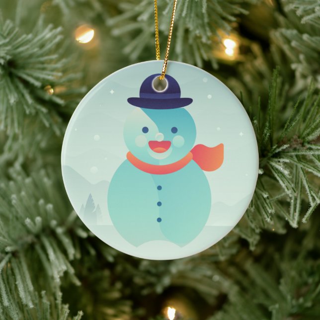 Happy New Year Ceramic Ornament (Tree)