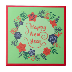 HAPPY NEW YEAR  CERAMIC TILE